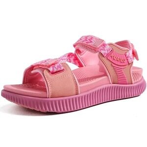 KuaiLu Womens Walking Sandals Pink Orthopedic Arch Support Sport Size 7 New